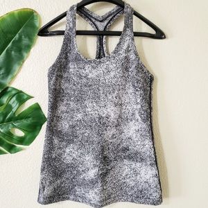 lululemon cool racerback tank jacquard white black